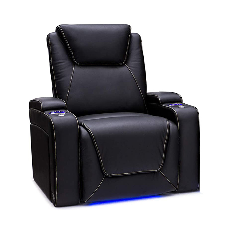 Tempat Duduk Home Theater  Power Recline - Sandaran Kepala dan Lumbar Bertenaga - Cupholder - Penyimpanan Lengan, Deretan 3